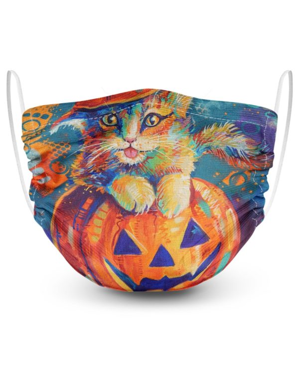 Pumpkin Cat Face Mask