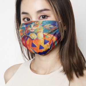 Pumpkin Cat Face Mask