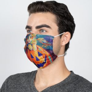 Pumpkin Cat Face Mask