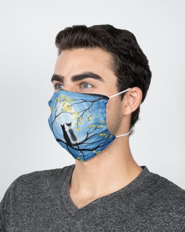 Cats Full Moon Face Mask
