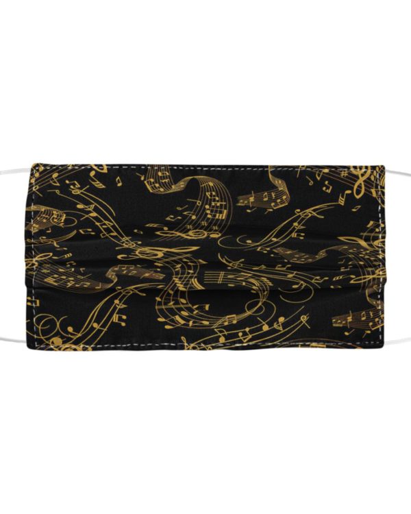 Gold Music Face Mask