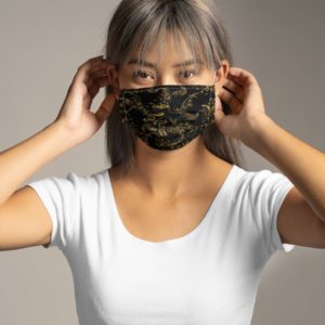 Gold Music Face Mask