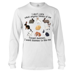 I Don't Care What Anymore Thinks Of Me Except Bunnies To Like Me Shirt image I Don't Care What Anymore Thinks Of Me Except Bunnies To Like Me Shirt