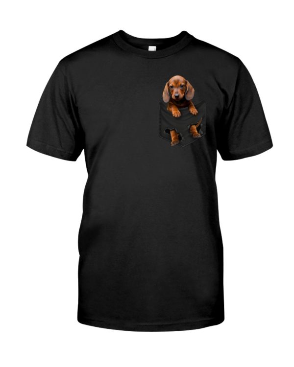 Dachshund Dog in Pocket Shirt