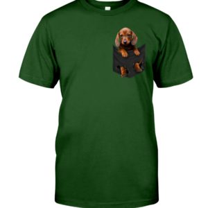 Dachshund Dog in Pocket Shirt