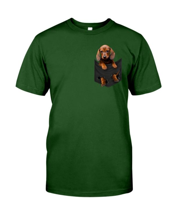 Dachshund Dog in Pocket Shirt