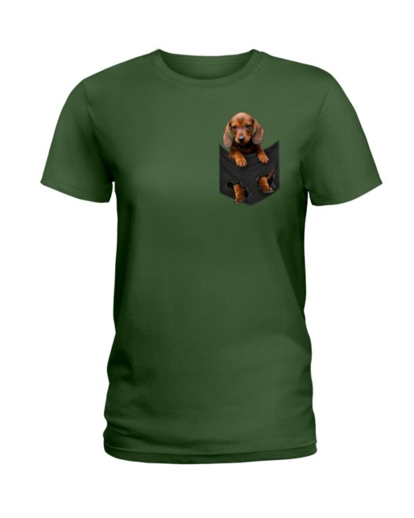 Dachshund Dog in Pocket Shirt