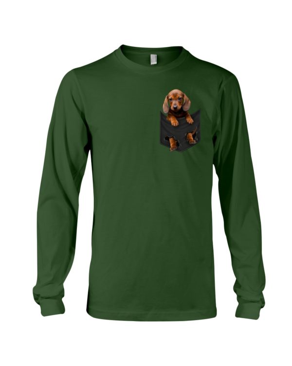 Dachshund Dog in Pocket Shirt