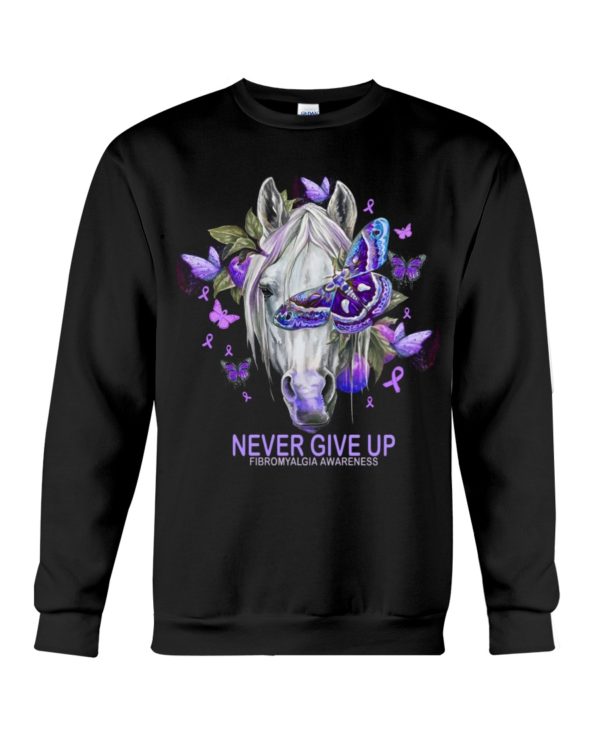 Never Give Up Fibromyalgia Awareness Shirt