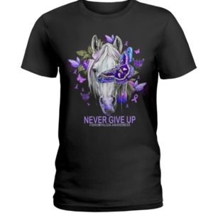 Never Give Up Fibromyalgia Awareness Shirt