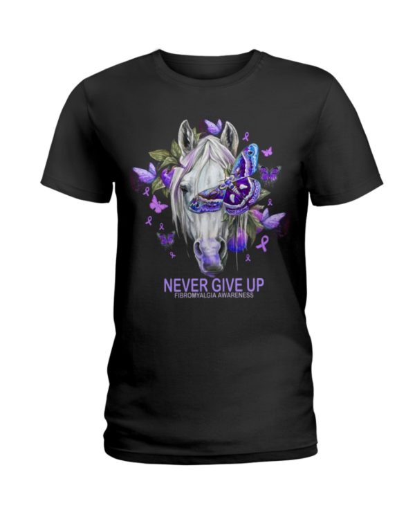 Never Give Up Fibromyalgia Awareness Shirt