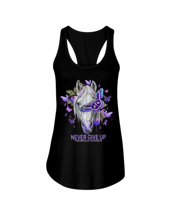 Never Give Up Fibromyalgia Awareness Shirt