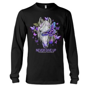 Never Give Up Fibromyalgia Awareness Shirt