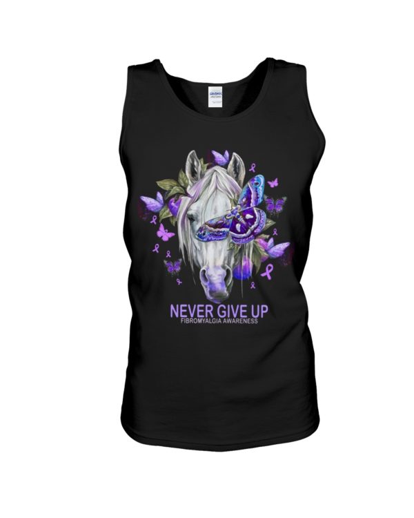 Never Give Up Fibromyalgia Awareness Shirt