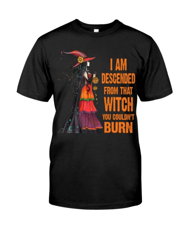 I Am Descended From That Witch You Couldn't Burn Halloween Shirt