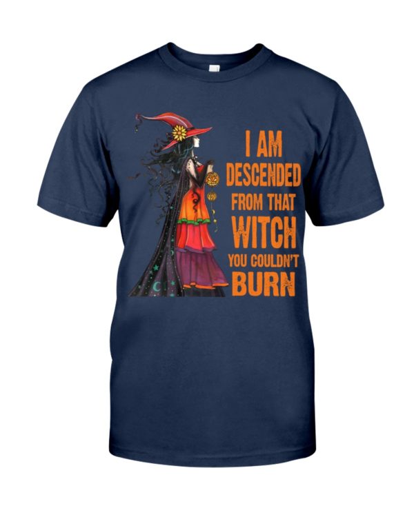 I Am Descended From That Witch You Couldn't Burn Halloween Shirt