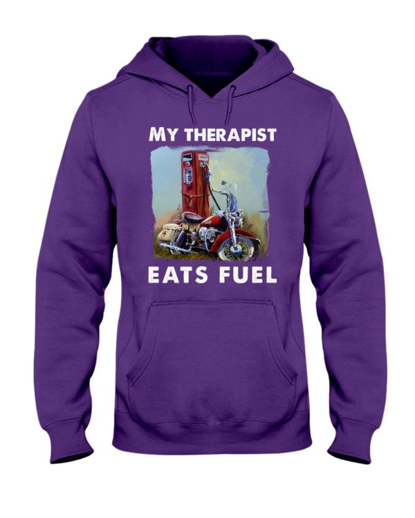 My Therapist Eats Fuel Funny Motorcycle Shirt