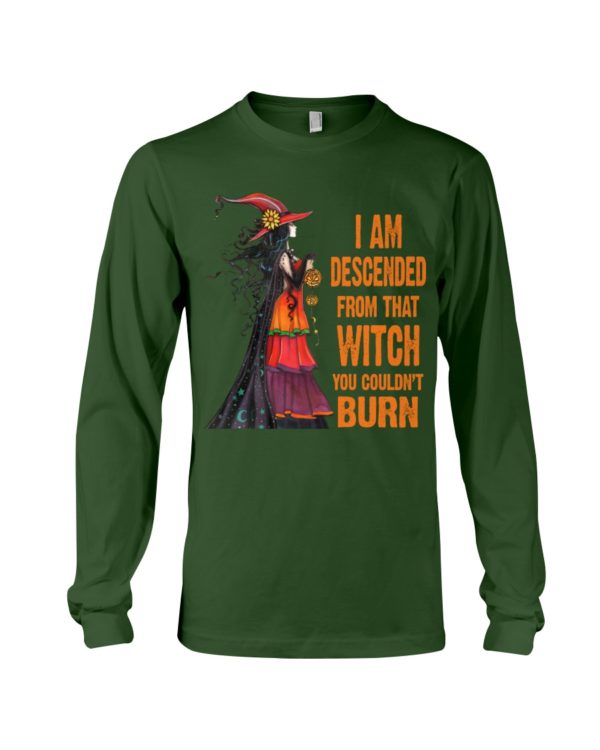 I Am Descended From That Witch You Couldn't Burn Halloween Shirt