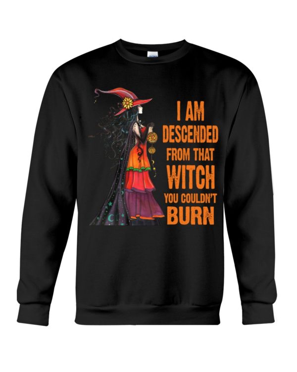 I Am Descended From That Witch You Couldn't Burn Halloween Shirt