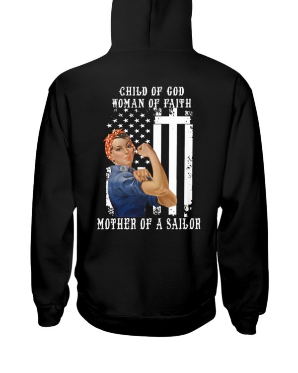 Child Of God Woman Of Faith Mother Of A Sailor Shirt