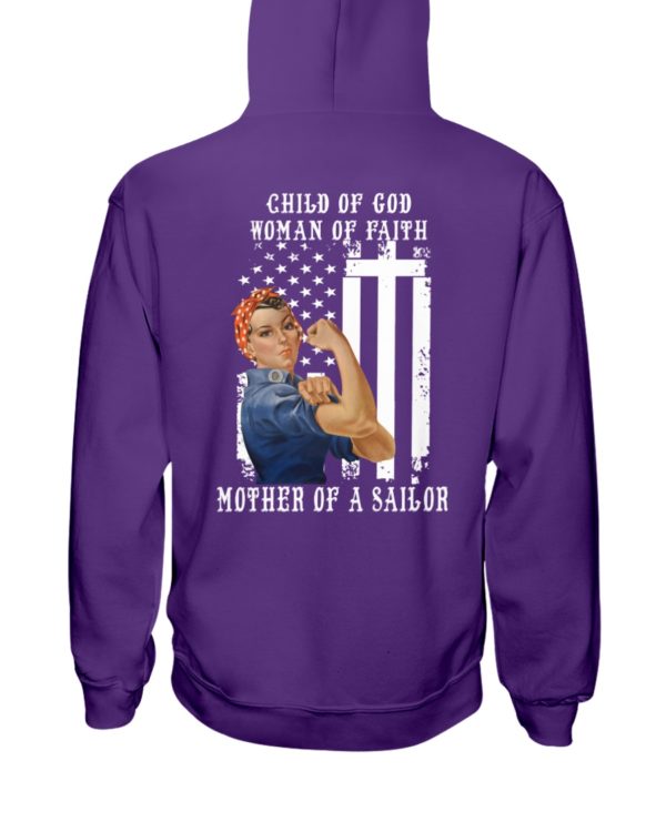 Child Of God Woman Of Faith Mother Of A Sailor Shirt