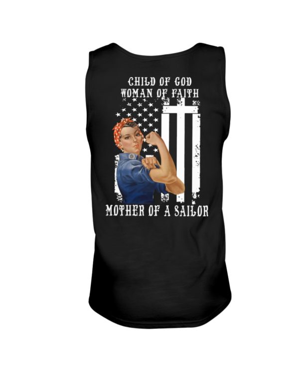 Child Of God Woman Of Faith Mother Of A Sailor Shirt