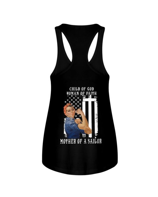 Child Of God Woman Of Faith Mother Of A Sailor Shirt