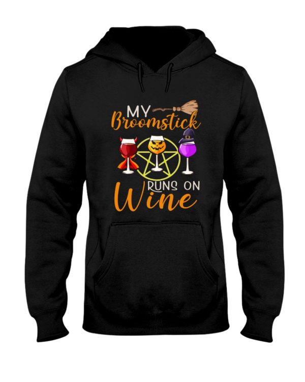 My Broomstick Runs On Wine Halloween Shirt