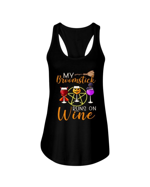 My Broomstick Runs On Wine Halloween Shirt