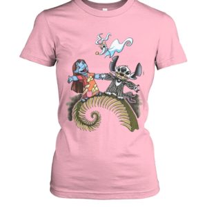 Lilo And Stitch As Jack And Sally Zero Shirt. image Lilo And Stitch As Jack And Sally Zero Shirt.