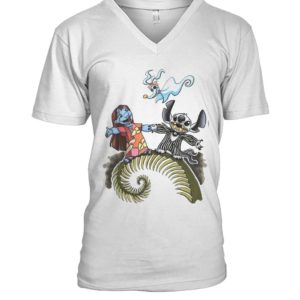 Lilo And Stitch As Jack And Sally Zero Shirt. image Lilo And Stitch As Jack And Sally Zero Shirt.