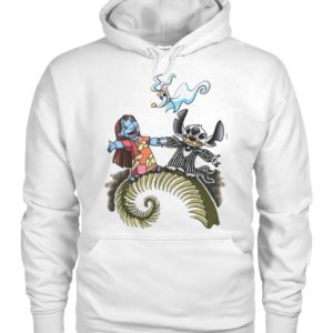 Lilo And Stitch As Jack And Sally Zero Shirt. image Lilo And Stitch As Jack And Sally Zero Shirt.
