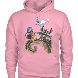 Lilo And Stitch As Jack And Sally Zero Shirt. image Lilo And Stitch As Jack And Sally Zero Shirt.