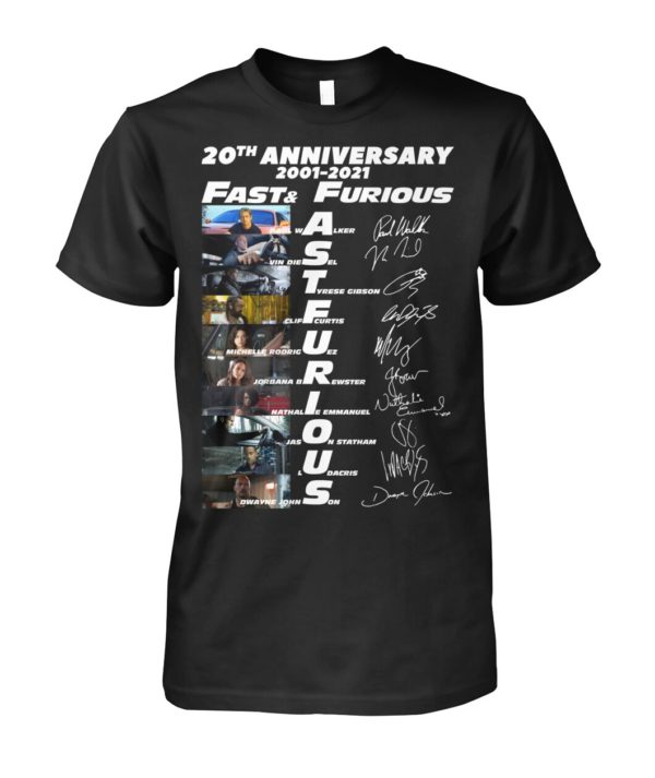 20th Anniversary 2001 2021 Fast & Furious Shirt