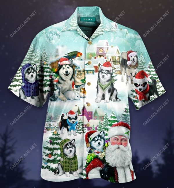 Merry Husky Christmas All Over Print Shirt