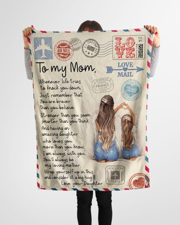 To My Mom Love Mail Blanket