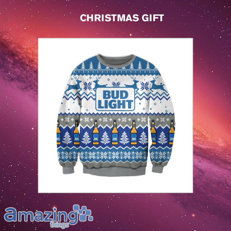 Bud Light Beer 3D Printed Christmas Sweater
