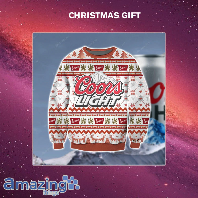 Coors Light Banquet Beer 3D Print Christmas Sweater