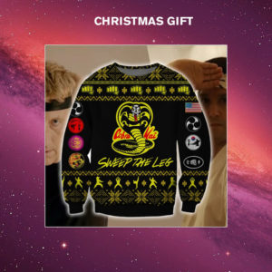 Kobra Kai Sweep The Leg 3D Print Christmas Sweater