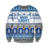 Bud Light Beer 3D Printed Christmas Sweater
