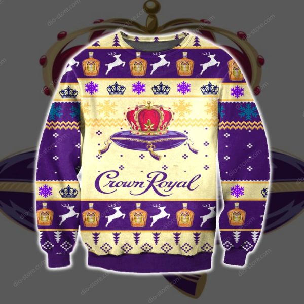 Crown Royal 3D All Over Print Christmas Sweater