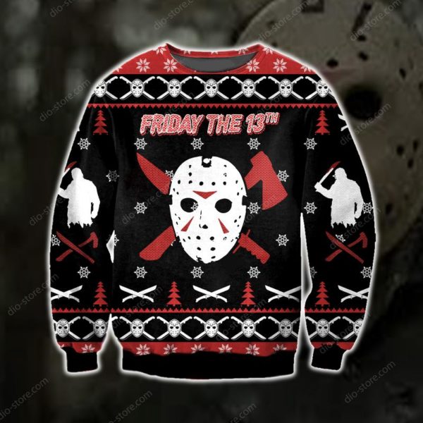 Jason Friday The 13th 3D Printed Christmas Sweatshirt