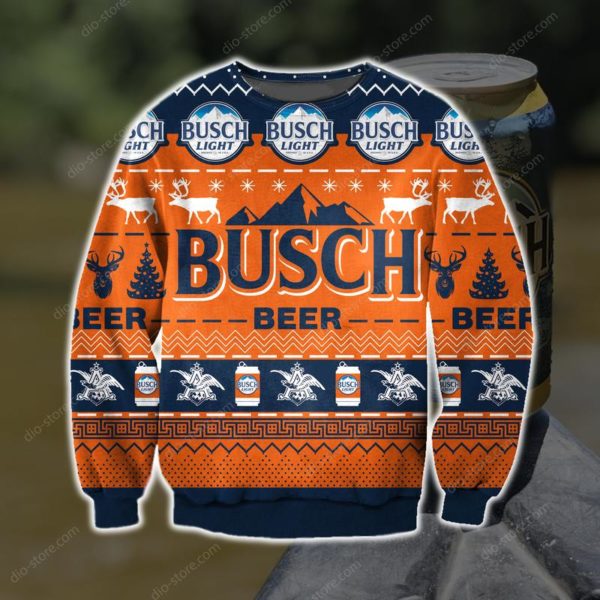 Busch Beer Orange 3D Print Christmas Sweater