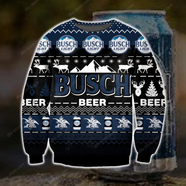 Dark Busch Beer 3D Print Christmas Sweater