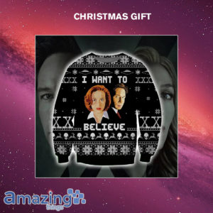 The X Files I Want To Believe 3D Print Christmas Sweater