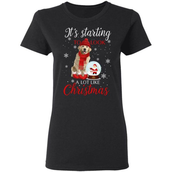 Golden Retriever It’s Starting To Look A Lot Like Christmas Shirt