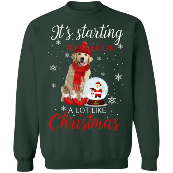 Golden Retriever It’s Starting To Look A Lot Like Christmas Shirt