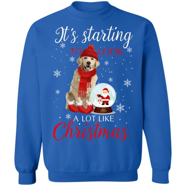 Golden Retriever It’s Starting To Look A Lot Like Christmas Shirt