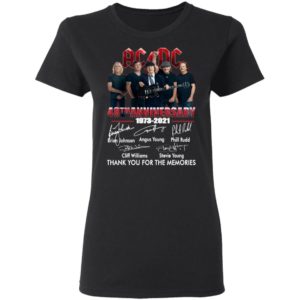 AC/DC 48th Anniversary 1973 2021 Thank You For The Memories Shirt