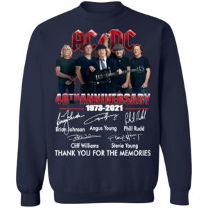 AC/DC 48th Anniversary 1973 2021 Thank You For The Memories Shirt